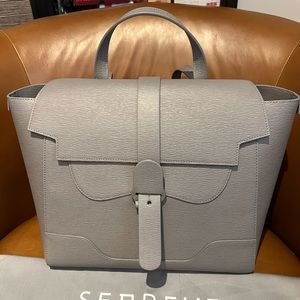 BRAND NEW w/tags Senreve Maestra bag in Storm/Silver Mimosa leather